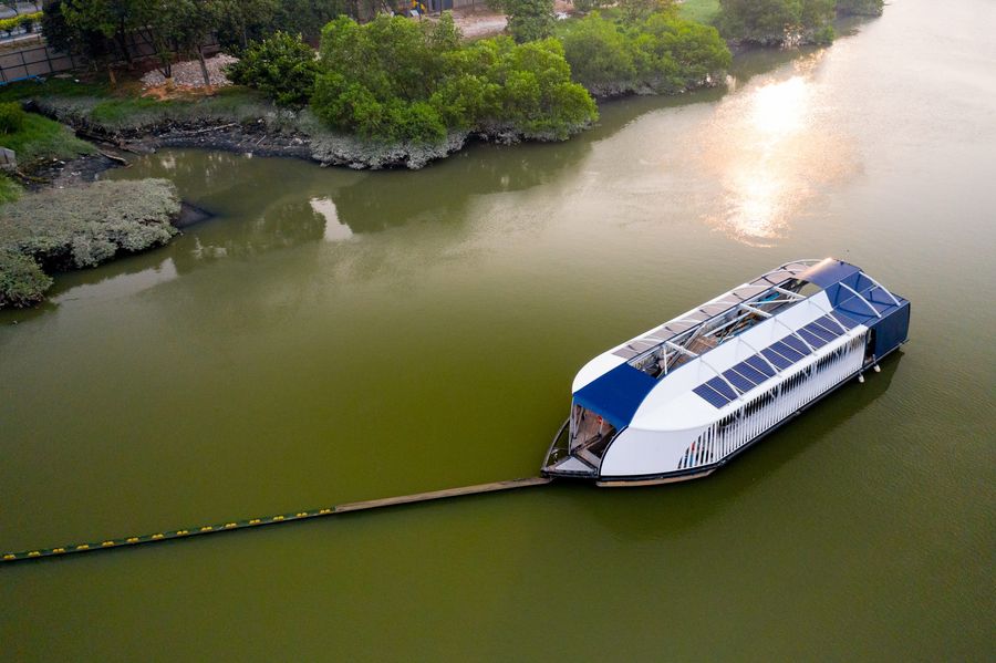 environmental charity, save oceans, donate to ocean conservation, donate to save the ocean, ocean conservancy donation, donate to the ocean, oceana Interceptor 002 in Klang river, Selangor, Malaysia