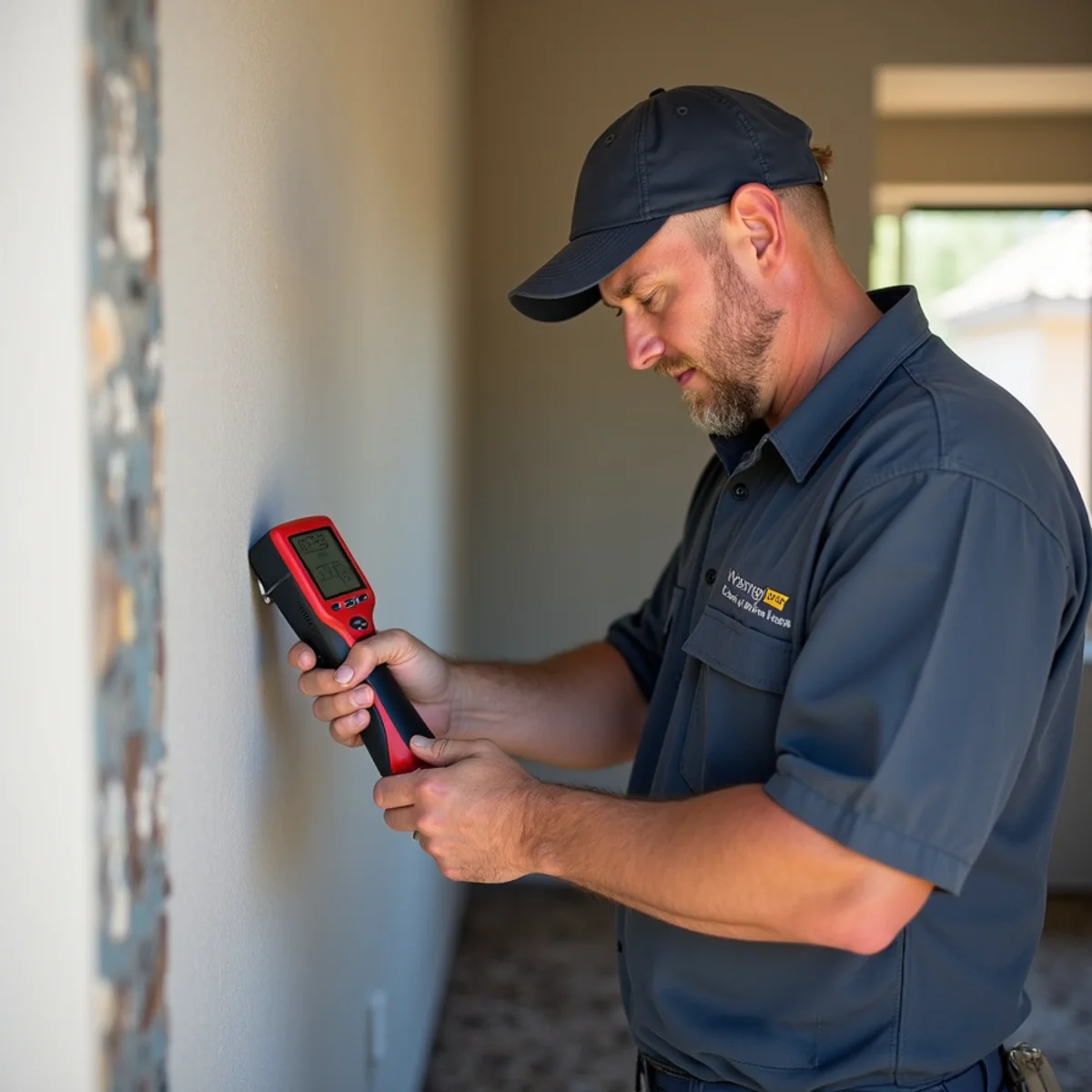 Moisture detection and structural drying in Amargosa Valley property
