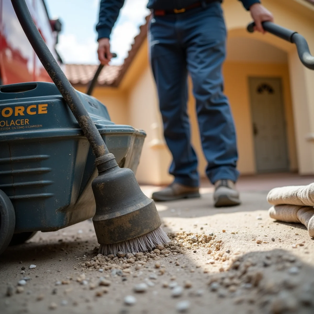 Equipment operation during attic mold removal