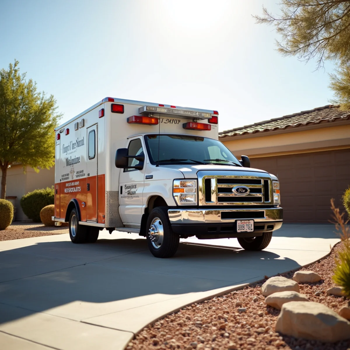 Emergency restoration vehicle staged at Beatty home