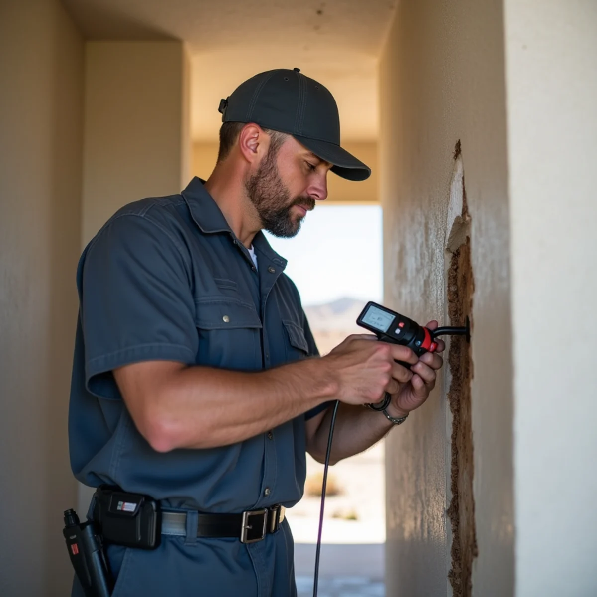 Moisture detection and structural drying in Beatty property