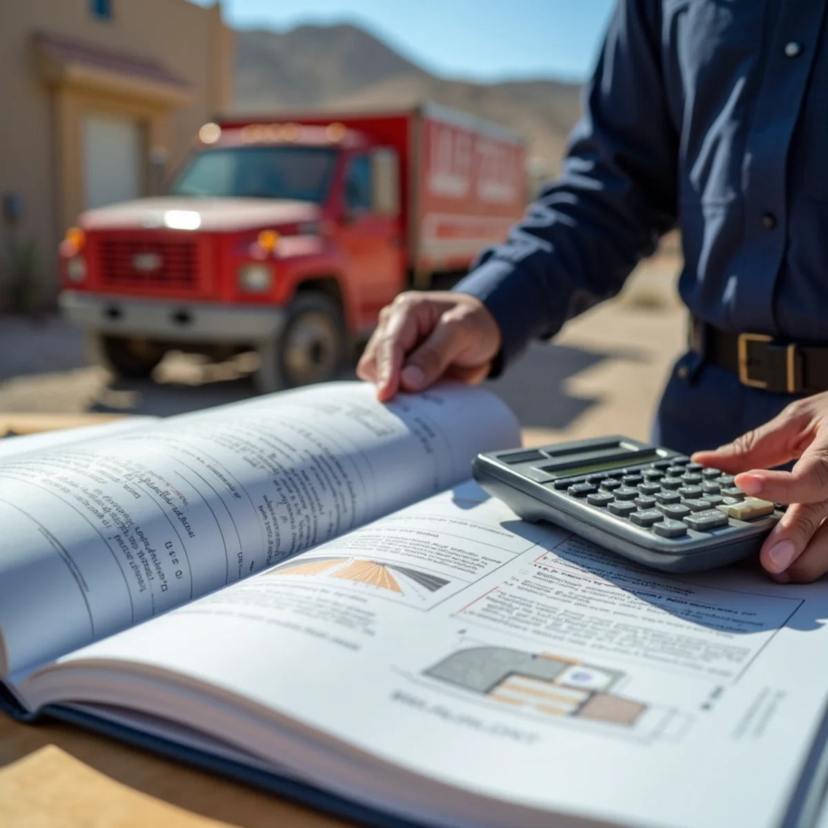 Technical water restoration manual and psychrometric calculation tools on desk