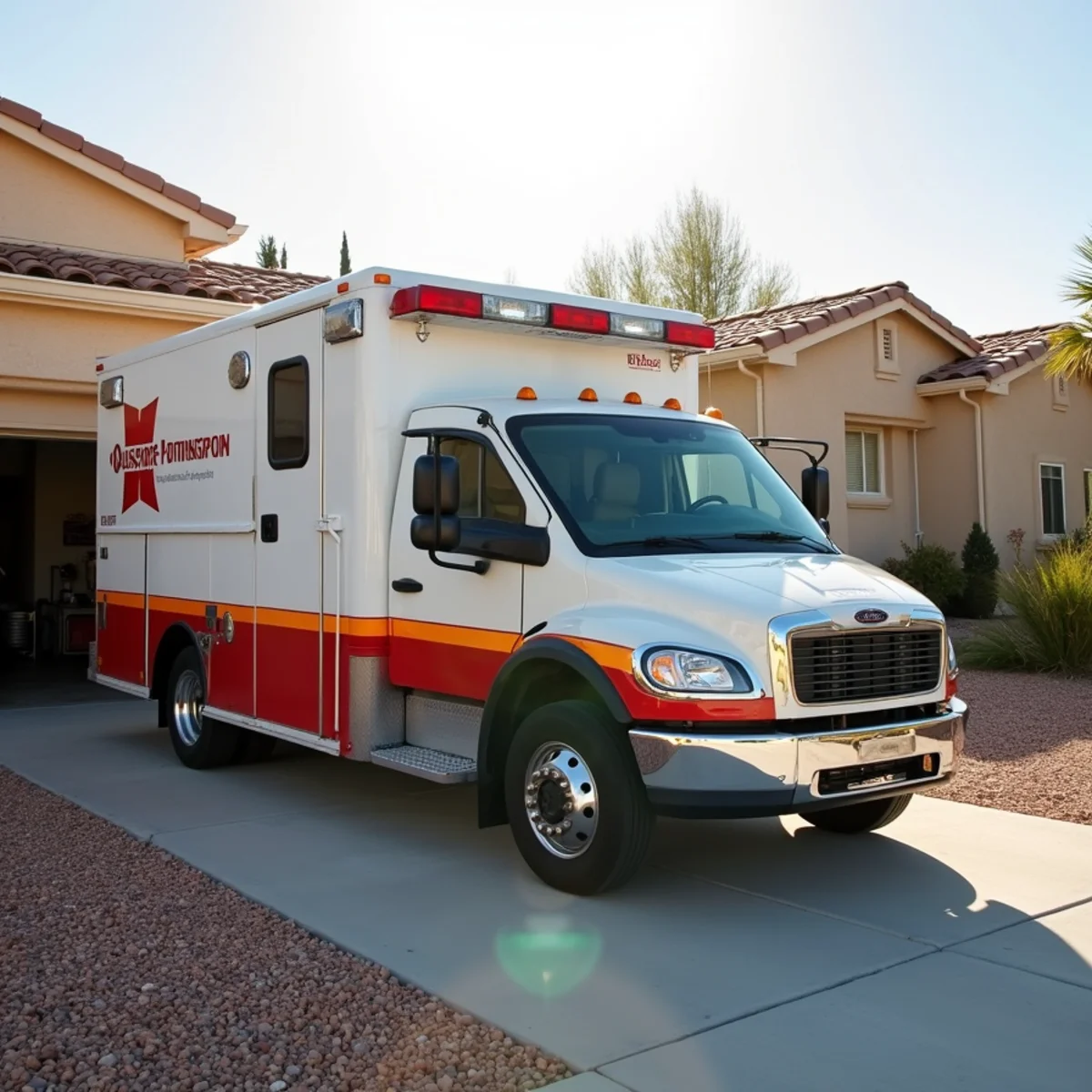 Emergency restoration vehicle staged at Bunkerville home