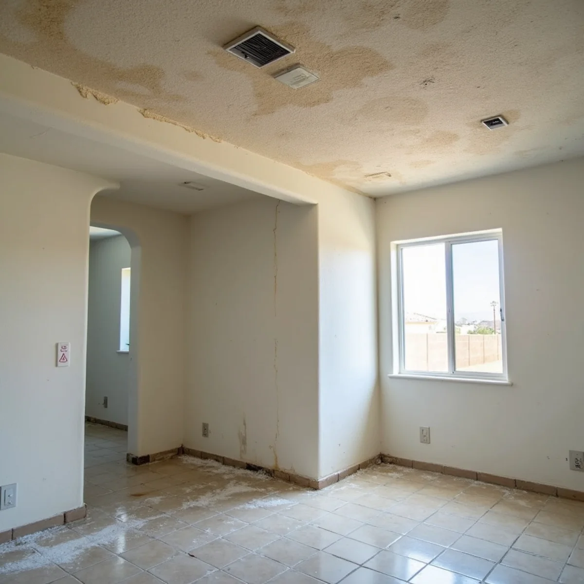 Restored interior following ceiling water damage repair