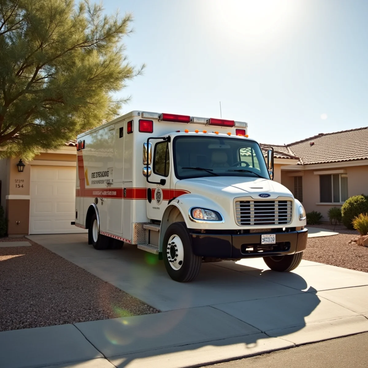 Emergency restoration vehicle staged at Enterprise home