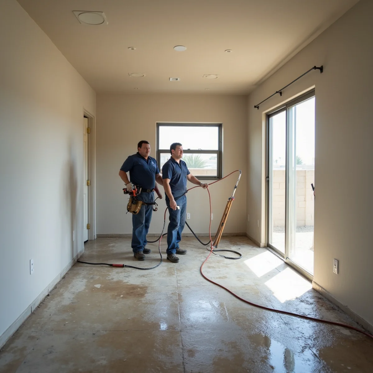 Restored interior following fire sprinkler water damage