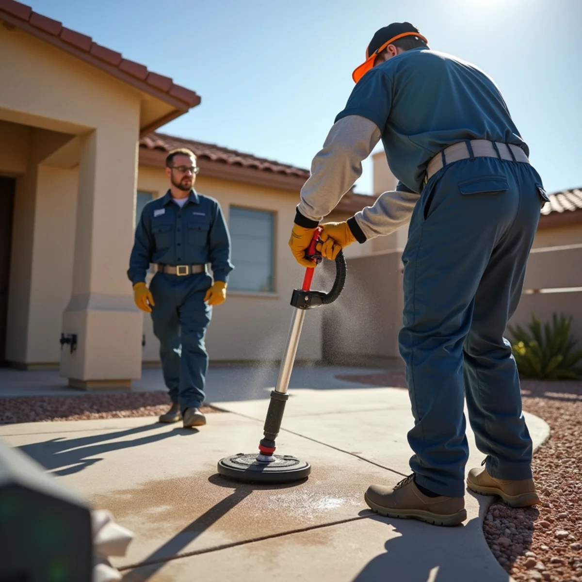 Equipment operation during meth lab cleanup
