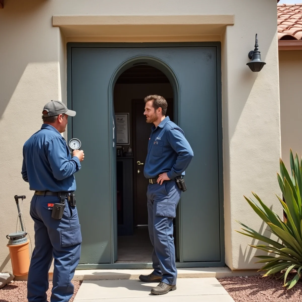 Negative pressure containment chamber airlock set up for safe mold remediation across Las Vegas