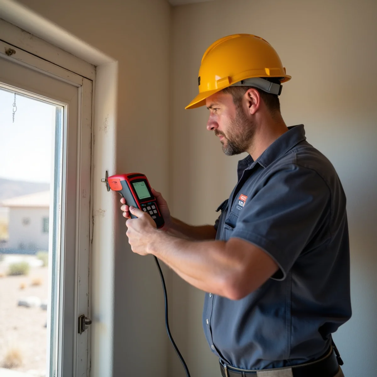 Moisture detection and structural drying in Searchlight property