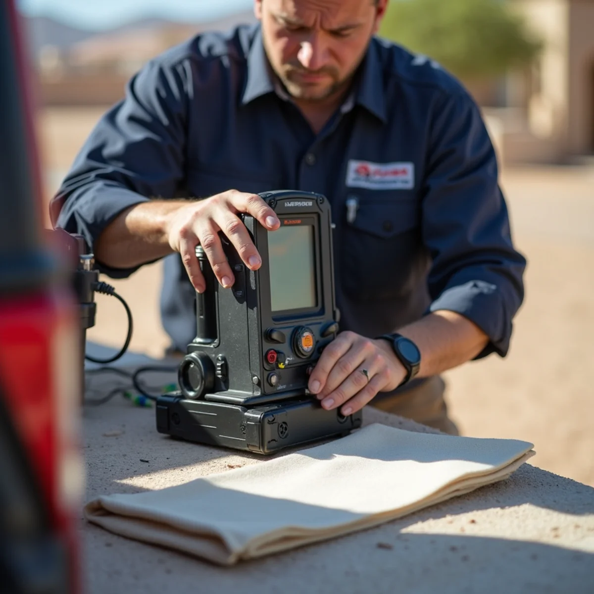 Equipment operation during water damage inspection & moisture survey