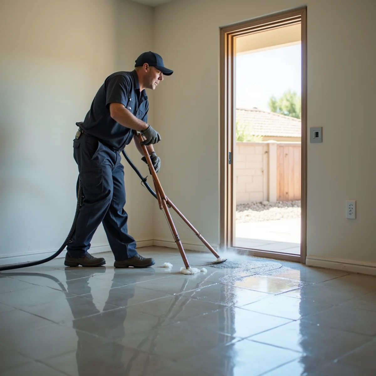 Restored interior following water heater leak cleanup